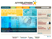 Tablet Screenshot of afm-telethon.com